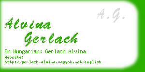 alvina gerlach business card